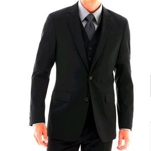J Ferrar Slim Fit Charcoal‎ Men's Suitcoat